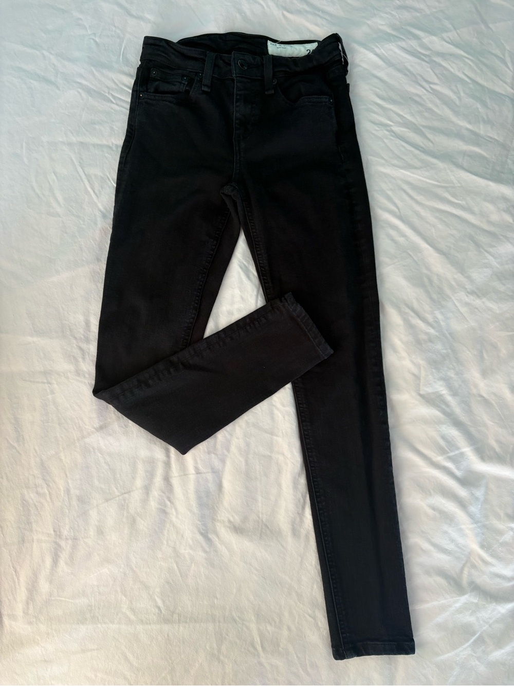 rag & bone Washed Black Skinny Jeans